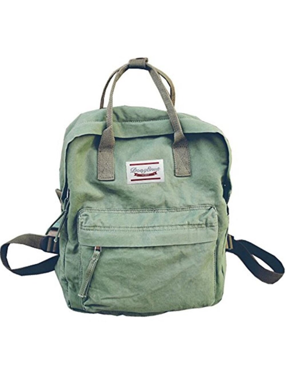 Womens Canvas Backpack Lightweight Travel Daypack School Bag Handbag Purse Green
